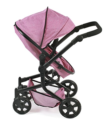 Bayer Chic 2000 Carrito Combinado para muñecas Mika 595 70, diseño de Color Rosa Tipo Vaqueros