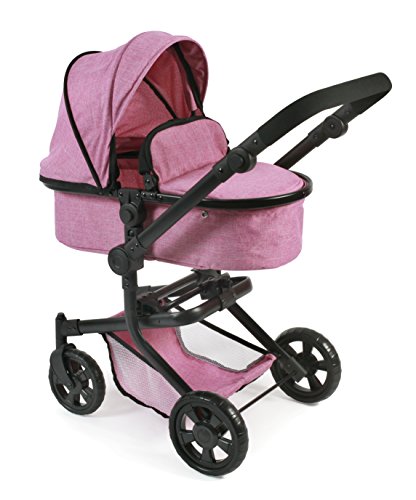 Bayer Chic 2000 Carrito Combinado para muñecas Mika 595 70, diseño de Color Rosa Tipo Vaqueros