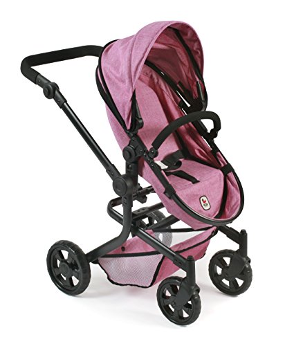 Bayer Chic 2000 Carrito Combinado para muñecas Mika 595 70, diseño de Color Rosa Tipo Vaqueros