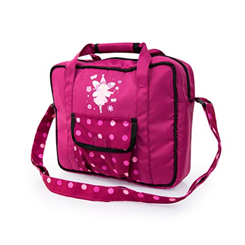 Bayer Design Accesorios para muñecas, Bolsa de pañales, Cambiador portátil, pañal muñeco, Burdeos, Rosado, Hada