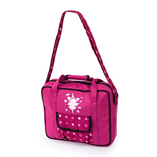 Bayer Design Accesorios para muñecas, Bolsa de pañales, Cambiador portátil, pañal muñeco, Burdeos, Rosado, Hada