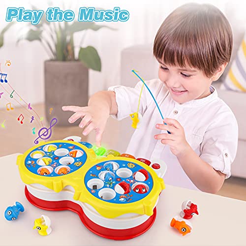 Baztoy Juguete de Pescar, Juego de Pesca para Niños con Diferentes Música y Múltiples Modos de Juego, Educativo Juegos de Tablero para Niños 3 4 5 6 7 8 9 10 11 12 Años Regalo Cumpleaños Chrisma