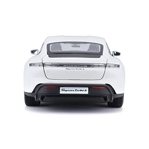 Bburago Porsche Taycan Turbo S en Escala 1/24 en Color Blanco, B18-21098