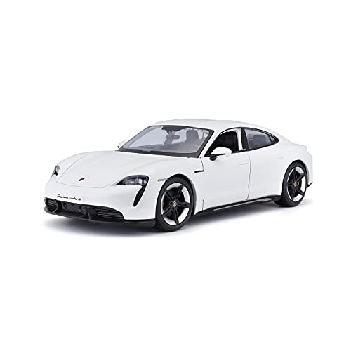 Bburago Porsche Taycan Turbo S en Escala 1/24 en Color Blanco, B18-21098