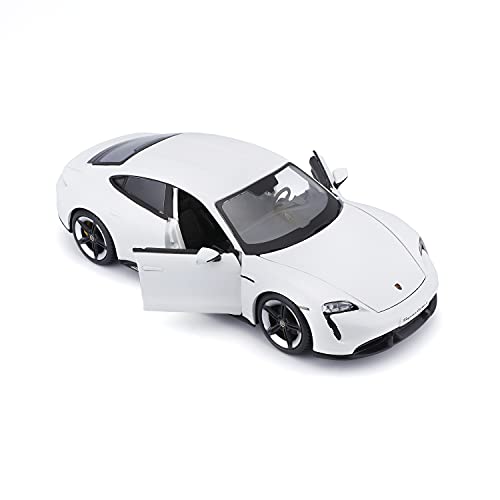 Bburago Porsche Taycan Turbo S en Escala 1/24 en Color Blanco, B18-21098