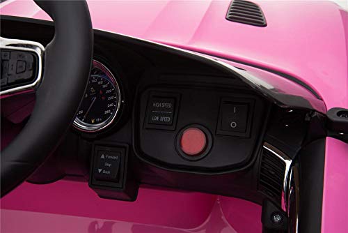 BC BABY COCHES Jaguar F-Type SVR Coche eléctrico para niños con batería 12v, Mando Control Remoto teledirigido para Padres, Licencia Oficial, asa de Transporte y Maletero. (Rosa)