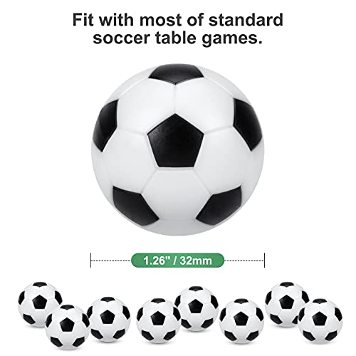 BEBUPO Pelotas de Futbolin 8 Piezas,Bolas para Futbolin de la Tabla 32mm Mini Reemplazos del Juego de Futbolín ,Accesorios Mesa del Juego del Futbolín de la Bola para Adultos y Niños