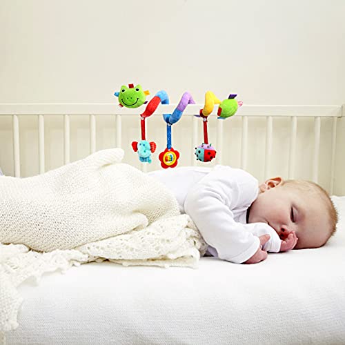 BelleStyle Juguetes Colgantes para Bebé, Cochecito de Bebé Juguetes de Cuna, Juguetes para Colgar, Juguetes de Cochecitos de Bebé en Espiral, Colgando Sonajeros Juguetes de Peluche