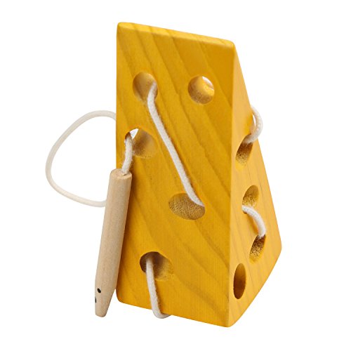 BelleStyle Montessori Activity Wooden Cheese Toy, Niños Niños Aprendizaje Temprano Educativo Bloque de Madera Rompecabezas de Juguete