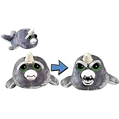 BESTWALED Feisty Pets Cambio De Cara Felpa Juguete Muñeca De Peluche Corta Muñecas para Niños Y Niñas Automático Juguetes De Niños Botón De Control Cambiará De Cara, Unicorn Whale