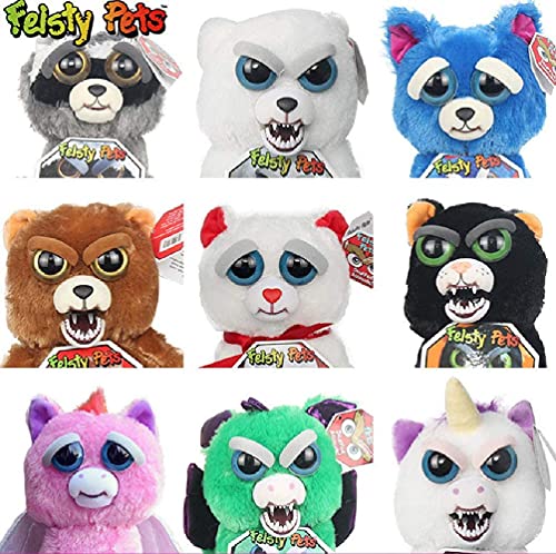 BESTWALED Feisty Pets Cambio De Cara Felpa Juguete Muñeca De Peluche Corta Muñecas para Niños Y Niñas Automático Juguetes De Niños Botón De Control Cambiará De Cara, Unicorn Whale