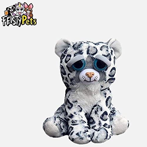 BESTWALED Feisty Pets(Snow Leopard,Unicorn) Cambio De Cara Felpa Juguete Muñeca De Peluche Corta Muñecas para Niñas Juguetes De Niños Botón De Control Cambiará De Cara, Snow Leopard