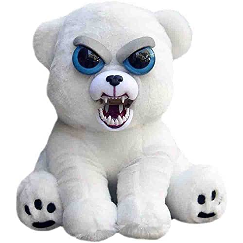 BESTWALED Feisty Pets(Snow Leopard,Unicorn) Cambio De Cara Felpa Juguete Muñeca De Peluche Corta Muñecas para Niñas Juguetes De Niños Botón De Control Cambiará De Cara, Snow