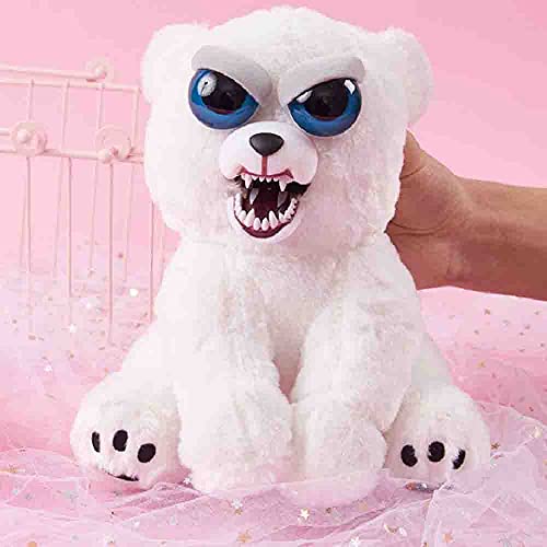 BESTWALED Feisty Pets(Snow Leopard,Unicorn) Cambio De Cara Felpa Juguete Muñeca De Peluche Corta Muñecas para Niñas Juguetes De Niños Botón De Control Cambiará De Cara, Snow