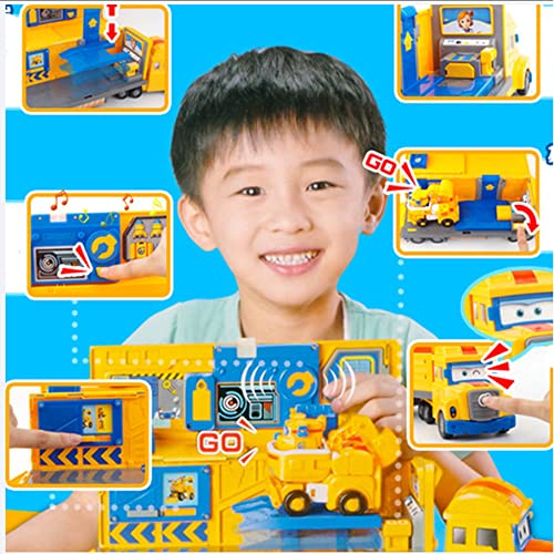 BESTWALED Super Alas Tío Carl Ambulancia Efectos De Sonido Geniales Multifunción Niños Juguetes Donnie Deformación Robots Super-Alas Super Wings Juguete,Niño Cumpleaños Navidad Regalo