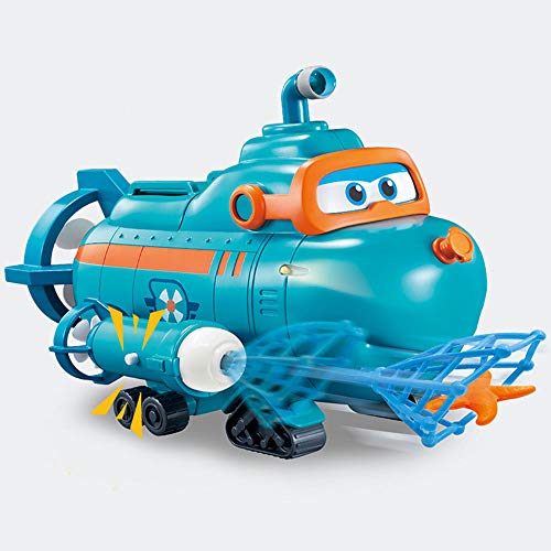 BESTWALED Willy Submarino Muñeca Juguete De Niño Super Alas Juego De Juguetes Luz Y Sonido Robot Creatividad Regalo Juguetes De Niños Serie Super Wing Regalos De Cumpleanos