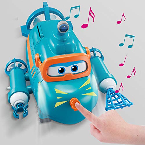 BESTWALED Willy Submarino Muñeca Juguete De Niño Super Alas Juego De Juguetes Luz Y Sonido Robot Creatividad Regalo Juguetes De Niños Serie Super Wing Regalos De Cumpleanos