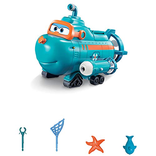 BESTWALED Willy Submarino Muñeca Juguete De Niño Super Alas Juego De Juguetes Luz Y Sonido Robot Creatividad Regalo Juguetes De Niños Serie Super Wing Regalos De Cumpleanos