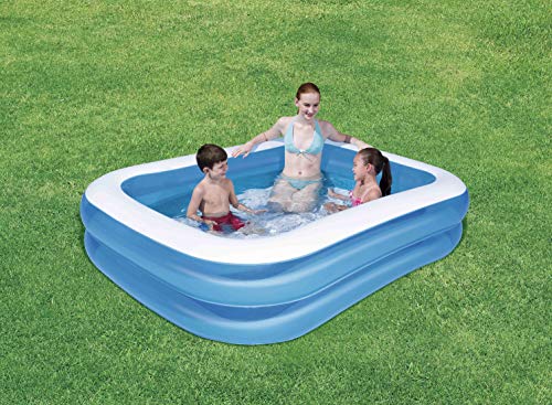 BESTWAY 12819 - Piscina Hinchable Infantil Blue Family 211x132x46 cm