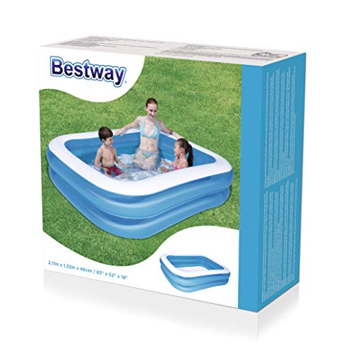 BESTWAY 12819 - Piscina Hinchable Infantil Blue Family 211x132x46 cm