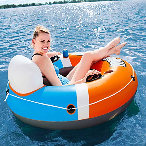 Bestway 43116 - Flotador Hinchable con Respaldo Rapid Rider 135 cm