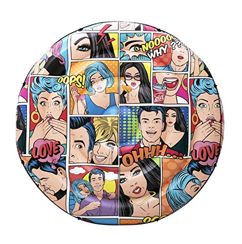 BESTWAY 43264 Colchoneta Hinchable Pop Art Comic Redonda, 188 cm