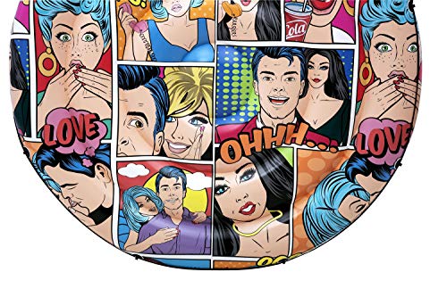 BESTWAY 43264 Colchoneta Hinchable Pop Art Comic Redonda, 188 cm