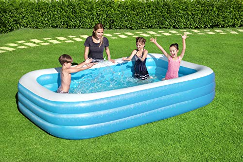 BESTWAY 54009 - Piscina Hinchable Infantil Rectangular 305x183x56 cm