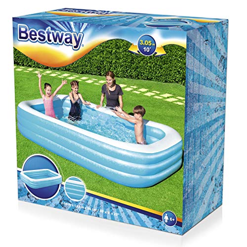 BESTWAY 54009 - Piscina Hinchable Infantil Rectangular 305x183x56 cm