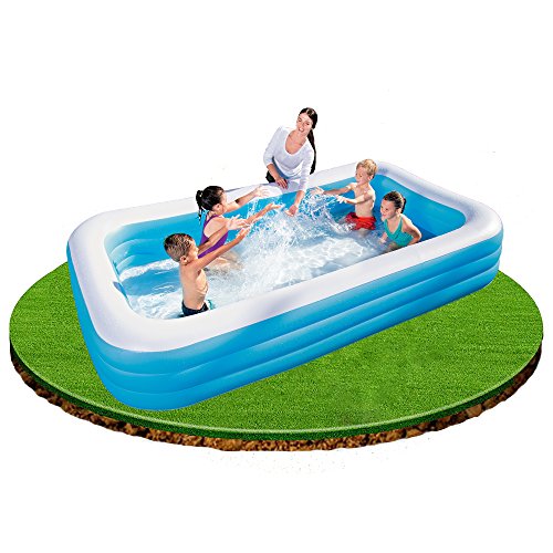 Bestway 54009 Piscina Hinchable Infantil Rectangular, Azul 305cm x 183cm x 56cm