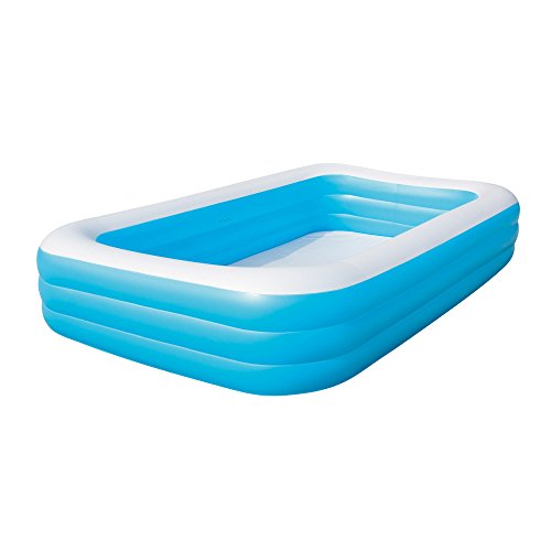 Bestway 54009 Piscina Hinchable Infantil Rectangular, Azul 305cm x 183cm x 56cm