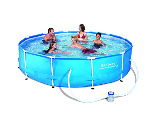 Bestway 56416 - Piscina Desmontable Tubular Steel Pro Max 366x76 cm Depuradora de Cartucho 1.249 litros/hora