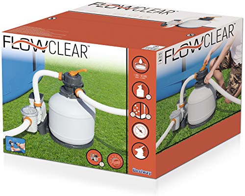 Bestway 58497 FLOWCLEAR Filtro de Arena 5.678 L/h, 220 – 240 V ~/50Hz, 230 W, TÜV/CE H, Multicolor