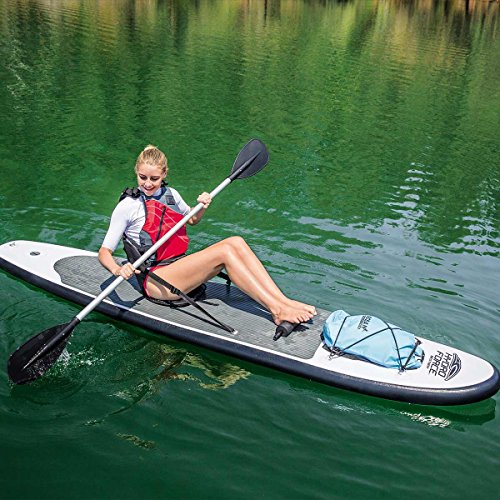 Bestway 65054 - Tabla Paddle Surf Bestway WaveEdge SUP & Kayak (310 x 68 x 10 cm) - Remo de aluminio, asiento ajustable, bolsa de transporte e inflador