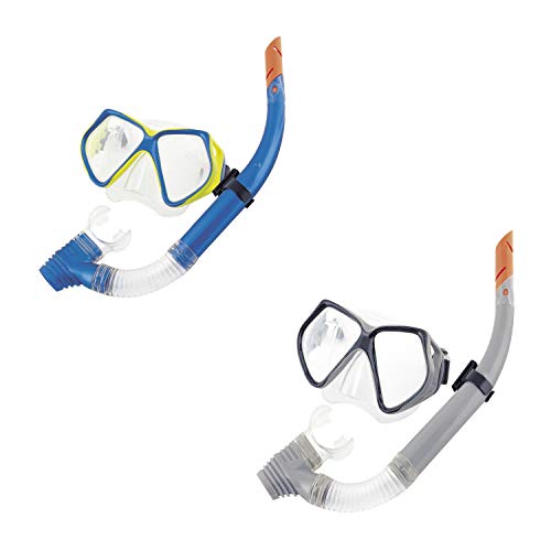 Bestway 8321175 Juego Snorkel Gafas, Tubo y Válvula Mayores 14 Años, Multicolor