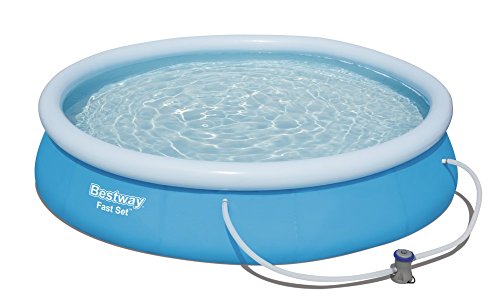 Bestway Fast Set 57274 - Piscina (Piscina hinchable, Círculo, 5377 L, Azul, 61 cm, PVC)