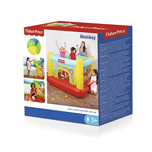 Bestway Fisher Price-Castillo Hinchable (175 x 173 x 114 cm), Color carbón (93542)