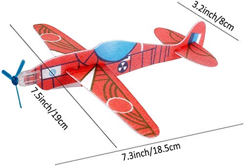 BESTZY Aviones planeadores de Plastico, Aviones planeadores Juguetes educativos para niños Adecuado Fiesta, Actividades para Padres e Hijos,Premios de Clase, Regalos - 24 PCS