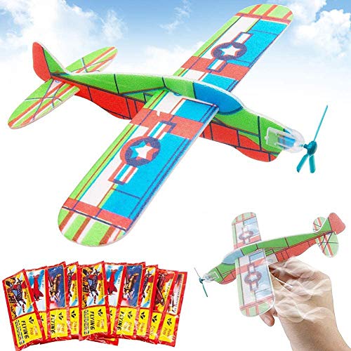 BESTZY Aviones planeadores de Plastico, Aviones planeadores Juguetes educativos para niños Adecuado Fiesta, Actividades para Padres e Hijos,Premios de Clase, Regalos - 24 PCS