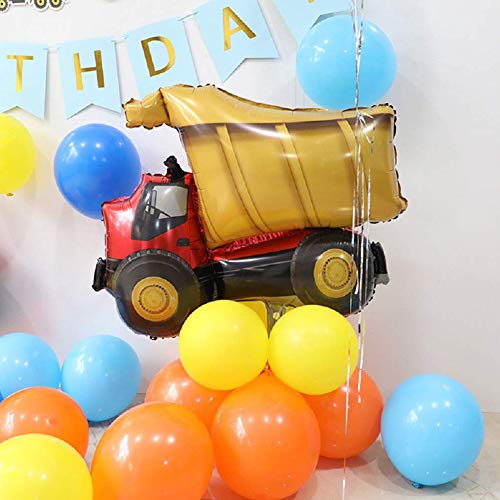 BESTZY Vehículo Camión Bomberos Globo 23 Piezas Globos Grandes Camiones Cumpleaños Globos Decoración de la Torta de la Tractor Excavadoras Basura Camiones de Favores Temáticos Decoración