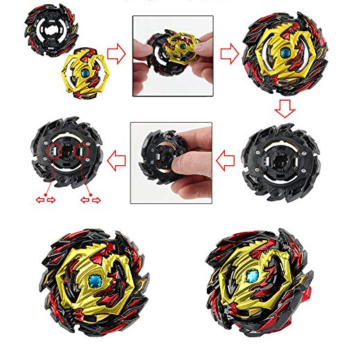 Beyblade Burst | Peonzas | Juego de trompos de Combate de giroscopio de Metal de 4D Fusion Model Burst Evolution Combination Series con lanzadores de Juguetes para niños