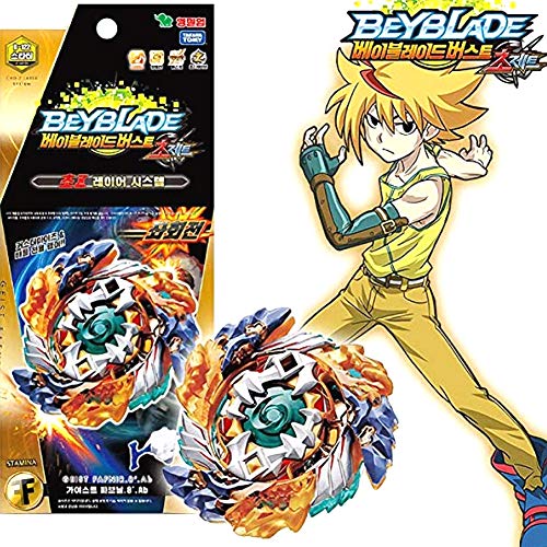 Beyblades Burst Chouzetsu Starter B-122 Geist Fafnir + B-99 Bay Launcher Izquierda Blanco Transparente