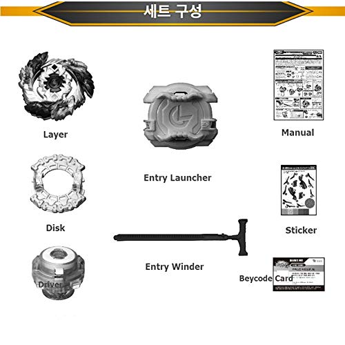 Beyblades Burst Chouzetsu Starter B-122 Geist Fafnir + B-99 Bay Launcher Izquierda Blanco Transparente