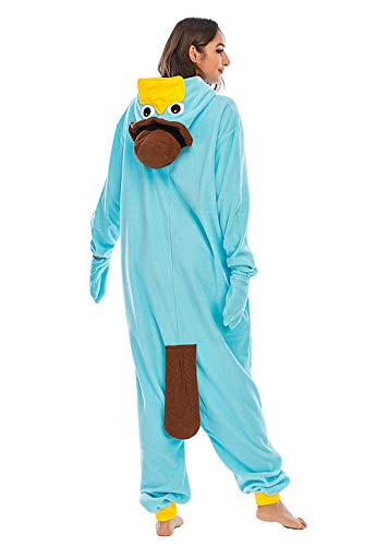 BGOKTA Disfraces de Cosplay para Adultos Pijamas de Animales One Piece Azul, M