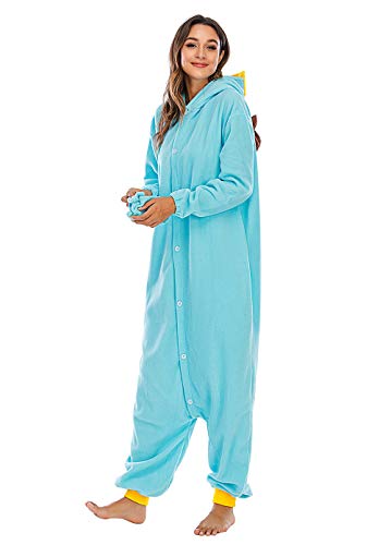 BGOKTA Disfraces de Cosplay para Adultos Pijamas de Animales One Piece Azul, M