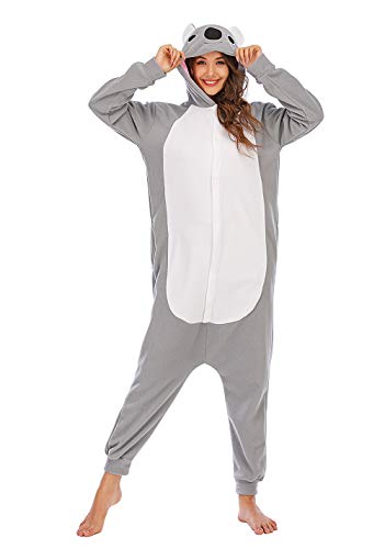 BGOKTA Disfraces de Cosplay para Adultos Pijamas de Animales One Piece Coala, L