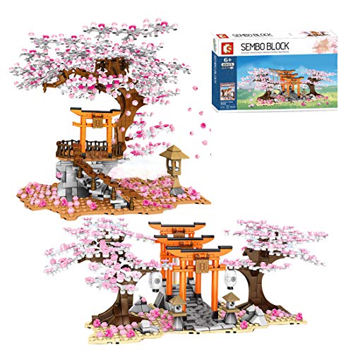 BGOOD Sakura 21318 Ideas - Juego de construcción de bloques de construcción (1814 piezas, con luz LED y minifiguras, compatible con Lego Baumhaus 21318 Ideas