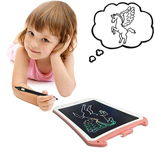 BIBOYELF Tableta De Escritura De LCD Colorida Para Juguetes De Niños Para Niñas De 3-12 Años,Tablero De Dibujo A Color Con Un BotÓN De EliminaciÓN De Un Clic Para Uso De La Escuela Y La Oficina Rosa