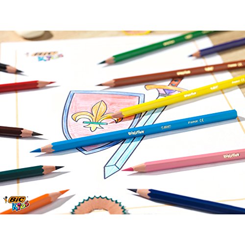 BIC Kids Set Para Colorear, 12 Rotuladores, 12 Lápices de Colores, 12 Ceras, Colores Surtidos, Paquete de 36 Unidades