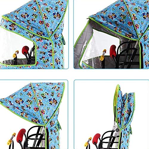 Bicicleta Asiento Trasero Para Niños Sombrilla A Prueba De Viento Cubierta Protectora Contra La Lluvia Sombrilla Plegable Impermeable Cubierta Para La Lluvia Sombrilla Y Cubierta Opaca ( Color : B )